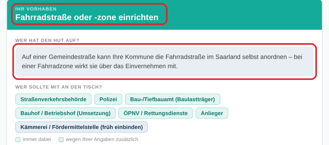 Ergebnis im Projekt-Check: Wer hat den Hut auf, wer sollte mit an den Tisch